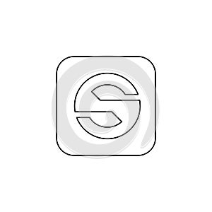 letter S Favicon icon vector design template best. Icon with monoline style,