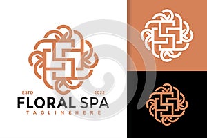 Letter S Floral Spa Ornament Logo Design, brand identity logos vector, modern logo, Logo Designs Vector Illustration Template