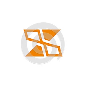 letter s infinity triangles design logo vector