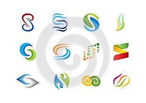 Letter S logo, abstract element concept company logos, business logo symbol icon vector design