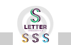 Letter S Logo geometry optical illusion