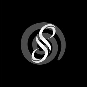 Letter S logo icon design isolated on dark background