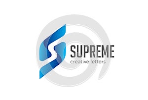 Letter S Logo vector Negative space. Corporate Emb