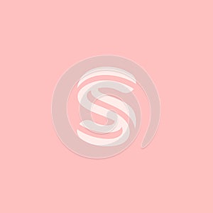 Letter S logo vector template. Abstract flat icon symbol logotype in minimal style