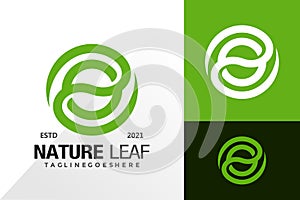 Letter s nature circle leaf logo and icon design vector concept for template