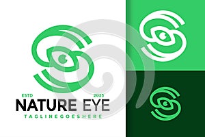 Letter S Nature Eye Logo Logos Design Element Stock Vector Illustration Template