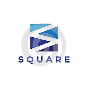 Letter S square logo design