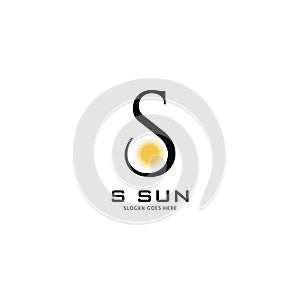 Letter S Sun Logo Icon Design Template Elements