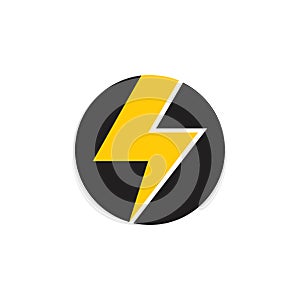 Letter s thunder shape geometric logo vector