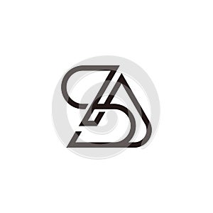 letter sa simple linked infinity overlap logo vector