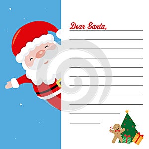 Letter for Santa Claus. Space for text