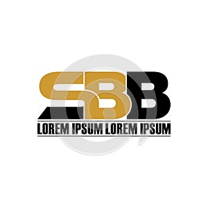 Letter SBB simple monogram logo icon design. photo