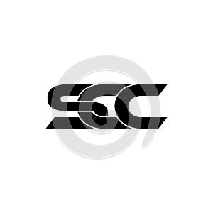 Letter SCC simple monogram logo icon design.