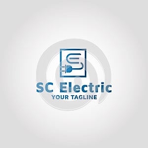 Letter SCE Electric Vector logo design template