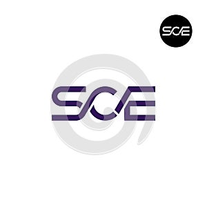 Letter SCE Monogram Logo Design photo