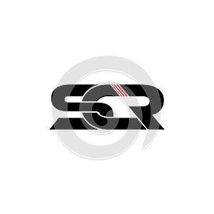 Letter SCR simple monogram logo icon design.