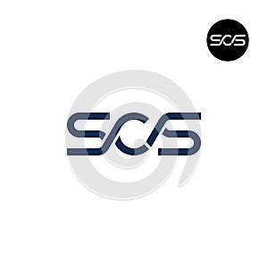 Letter SCS Monogram Logo Design photo