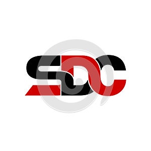 Letter SDC simple monogram logo icon design.