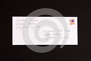 Letter sender and receiver format photo