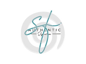 Letter SF Signature Logo Template Vector