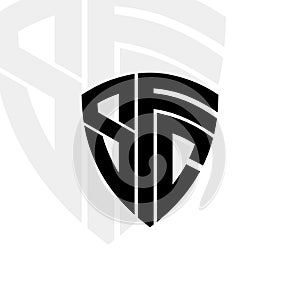 Letter SFC shield logo design vector