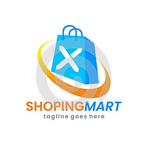 Letter X Shop Bag Logo Design