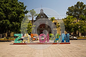 Zapopan Letter Sign along historic walk.