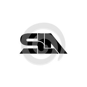 Letter SLA simple monogram logo icon design.
