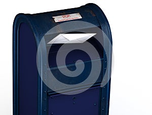 Letter sliding into mailbox