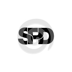 Letter SPD simple monogram logo icon design.