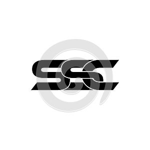 Letter SSC simple monogram logo icon design.