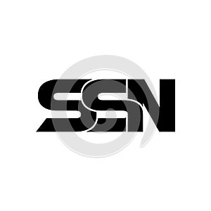 Letter SSN simple monogram logo icon design. photo