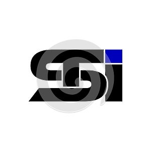 Letter STI simple monogram logo icon design.