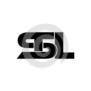 Letter STL simple monogram logo icon design.