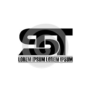 Letter STT simple monogram logo icon design.