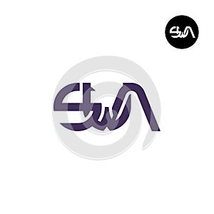 Letter SWA Monogram Logo Design photo