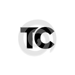 Letter T and C, TC logo design template. Minimal monogram initial based logotype