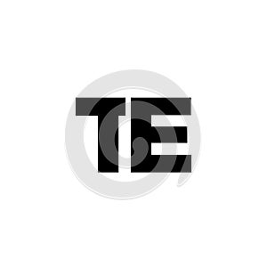 Letter T and E, TE logo design template. Minimal monogram initial based logotype