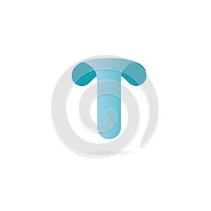 Letter T logo. Design template elements