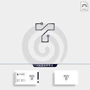 Letter T Logo Tech Wifi Vector Design