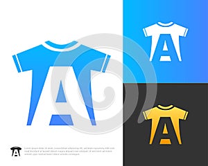 letter a t shirt logo design vector template
