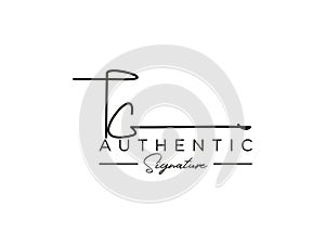 Letter TC Signature Logo Template Vector