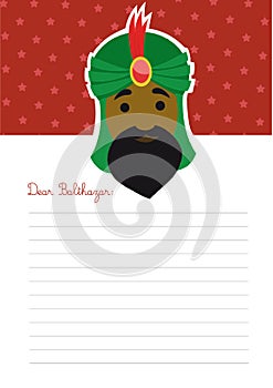 Letter template to king Balthazar photo