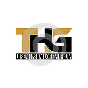 Letter THG simple monogram logo icon design.
