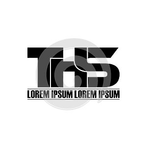 Letter THS simple monogram logo icon design.