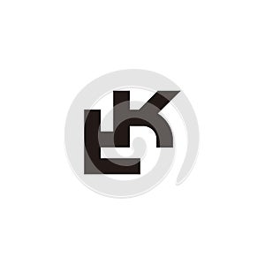 Letter tk linked curve logo vector