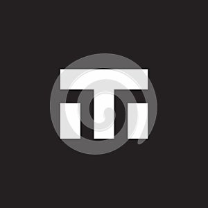 Letter tm simple geometric basic shape logo vector