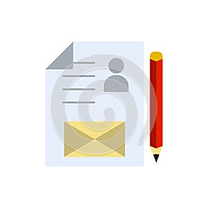 letter to the addressee colored icon photo