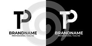 Letter TP or PT Monogram Logo