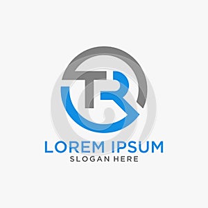 Letter TR logo design